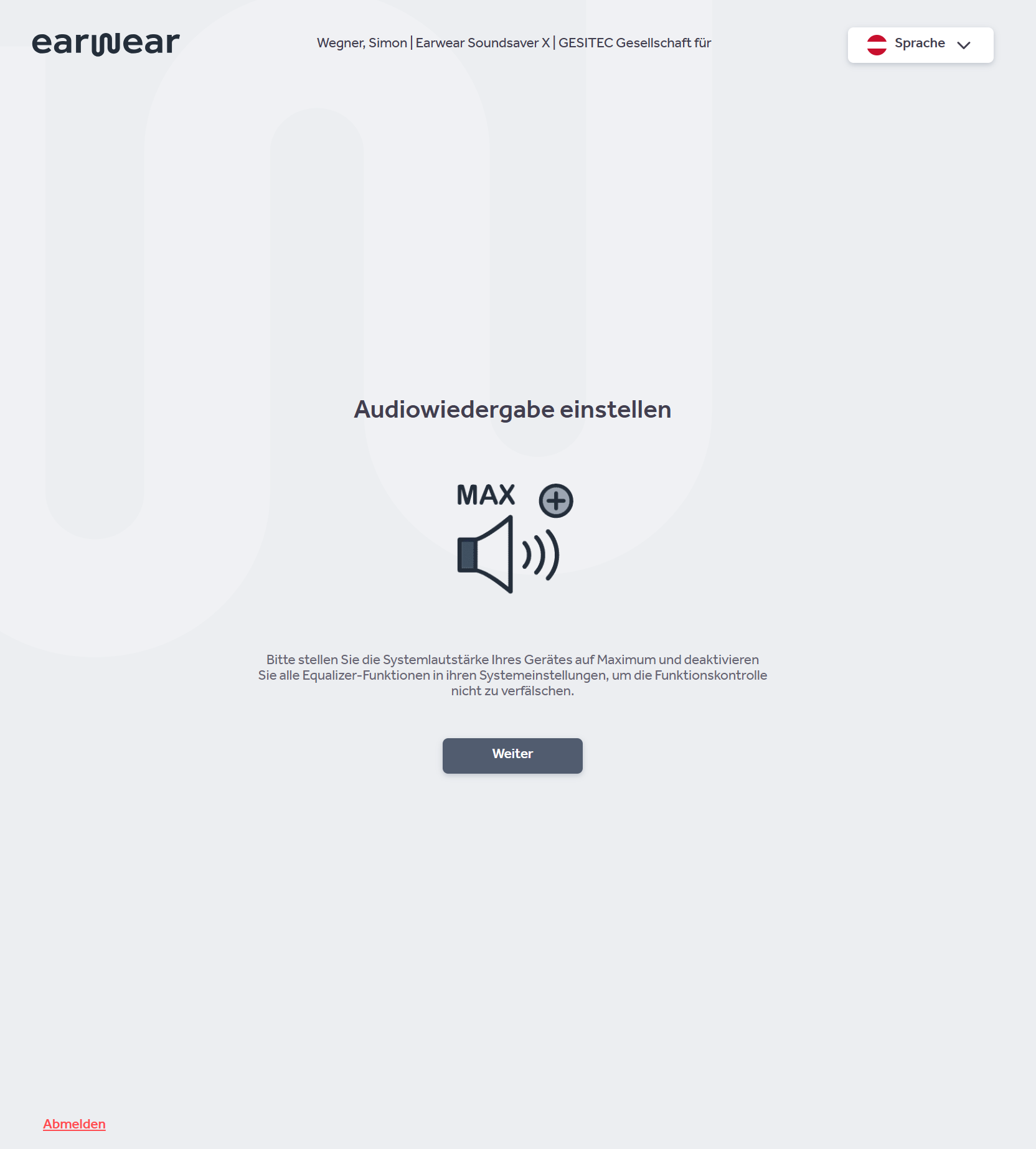 Audiowiedergabe einstellen – MAX, Equalizer deaktivieren